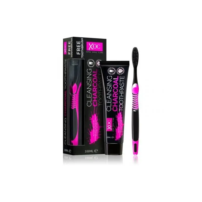 Xpel Oral Care Cleansing Charcoal pasta do zębów Węgiel Drzewny 100ml + Szczoteczka do zębów