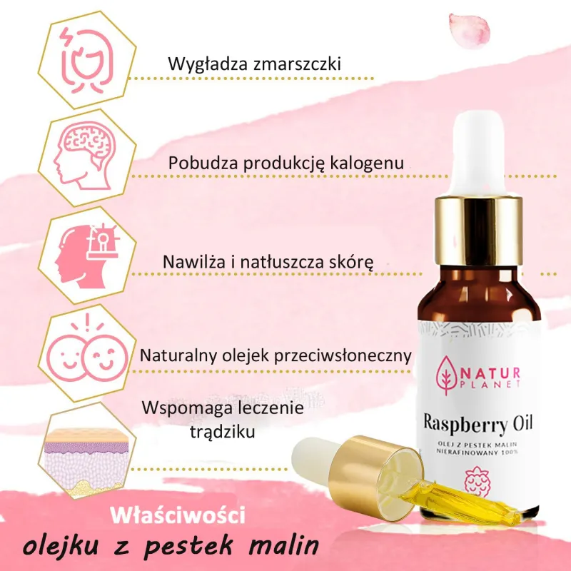 Roller Masażer do twarzy biały z olejkiem z Pestek Malin cocoSpa