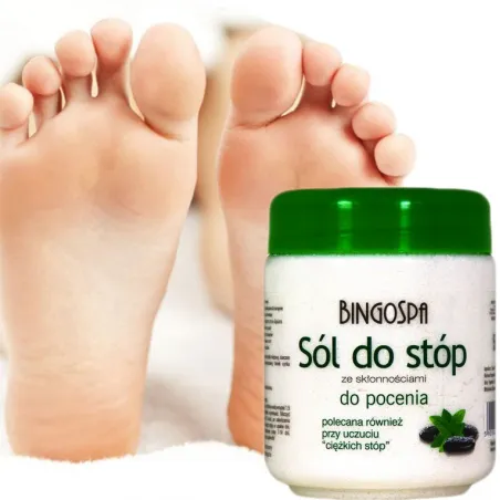 BingoSpa sól do stóp do moczenia nóg przeciw poceniu uczuciu ciężkich nóg opuchniętych 550g