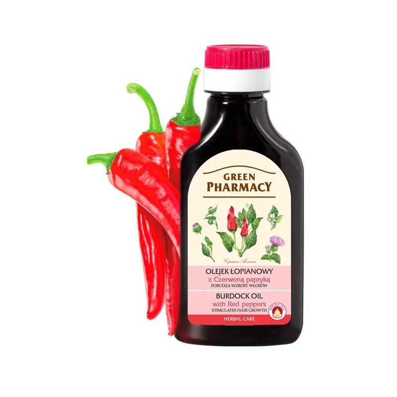 Green Pharmacy olejek łopianowy z czerwoną papryką 100 ml