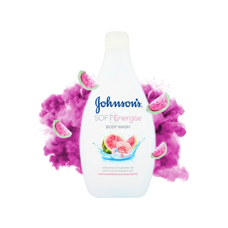 JOHNSON'S Soft&Energise Shower Gel Watermelon and Rose 400ml ❤️ Laroxy