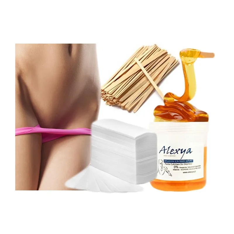 Zestaw do depilacji pastą cukrową miejsc intymnych, pleców, torsu, brzucha, bikini, nóg itp