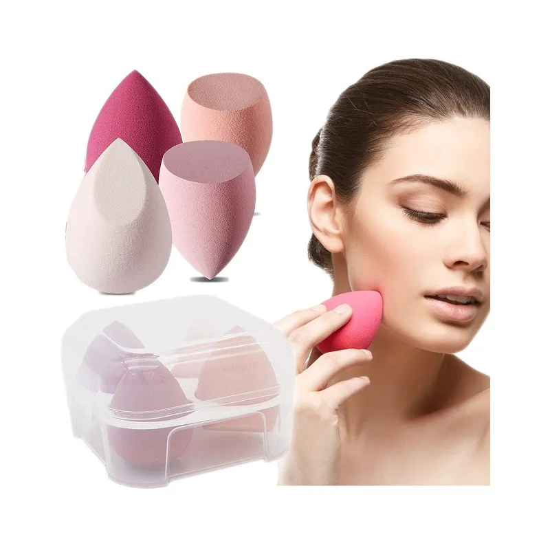 Zestaw Gąbek do makijażu wytłaczanka Make-up cocoSpa 4 sztuki