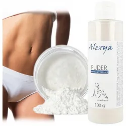 Puder ułatwiający depilacje zwiększa przyczepność Alexya  100g