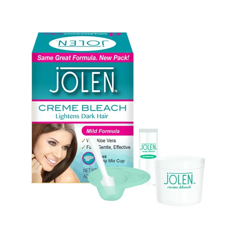 Jolen Creme Bleach rozjaśniacz do włosów na twarzy i ciele Aloe Vera MAŁY 28g/7g