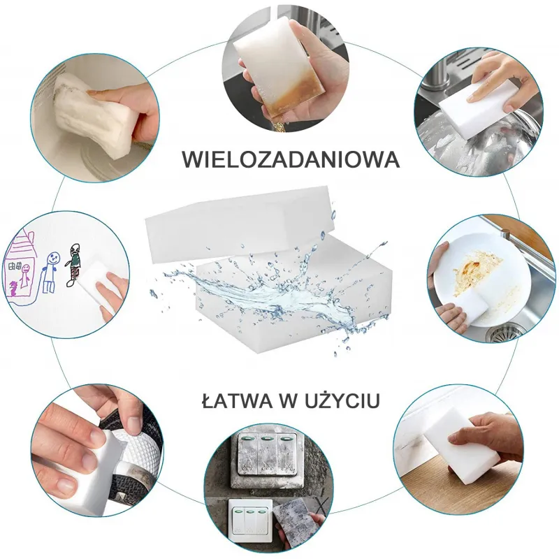 Magiczna gąbka do sprzątania wszystkiego  zestaw 10 sztuk ❤️  Laroxy.pl