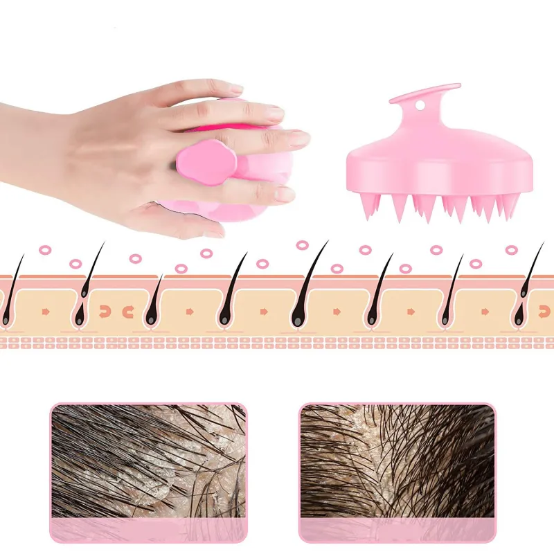 Silicone brush for hair washing and head massage massager ❤️ Laroxy