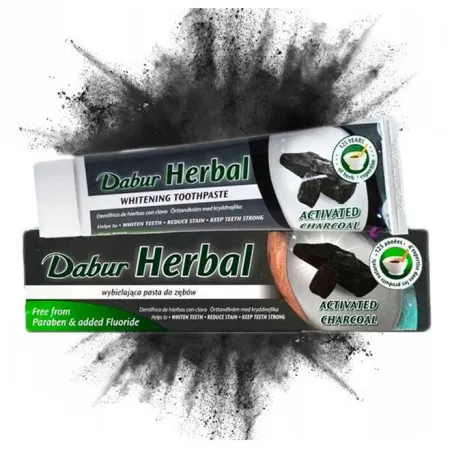 Dabur Herbal pasta do zębów z aktywnym węglem bez Fluoru 100ml