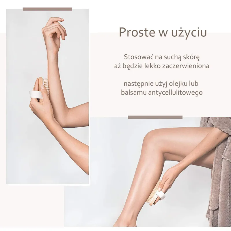 Szczotka do masażu na sucho antycellulitowa cocoSpa ZESTAW