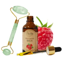 Bio Olja olejek z pestek Malin + Roller jadeitowy ZESTAW
