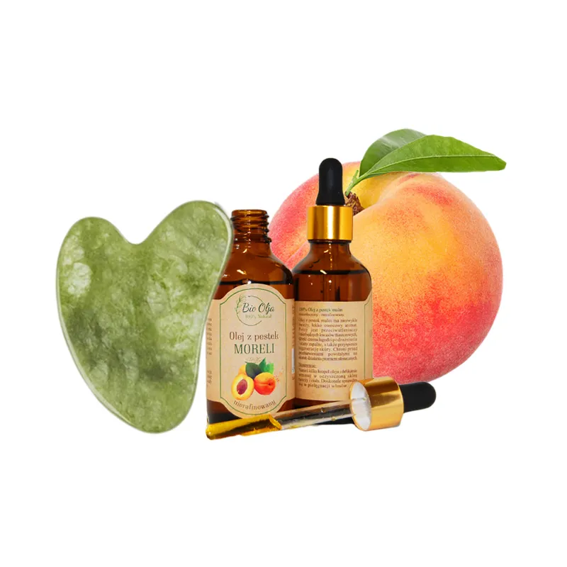 Bio Olja apricot kernel oil + Gua Sha stone KIT ❤️ Laroxy.pl