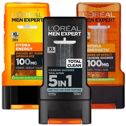 LOREAL shower gels for men KIT XL 3 pieces ⭐ Laroxy.pl
