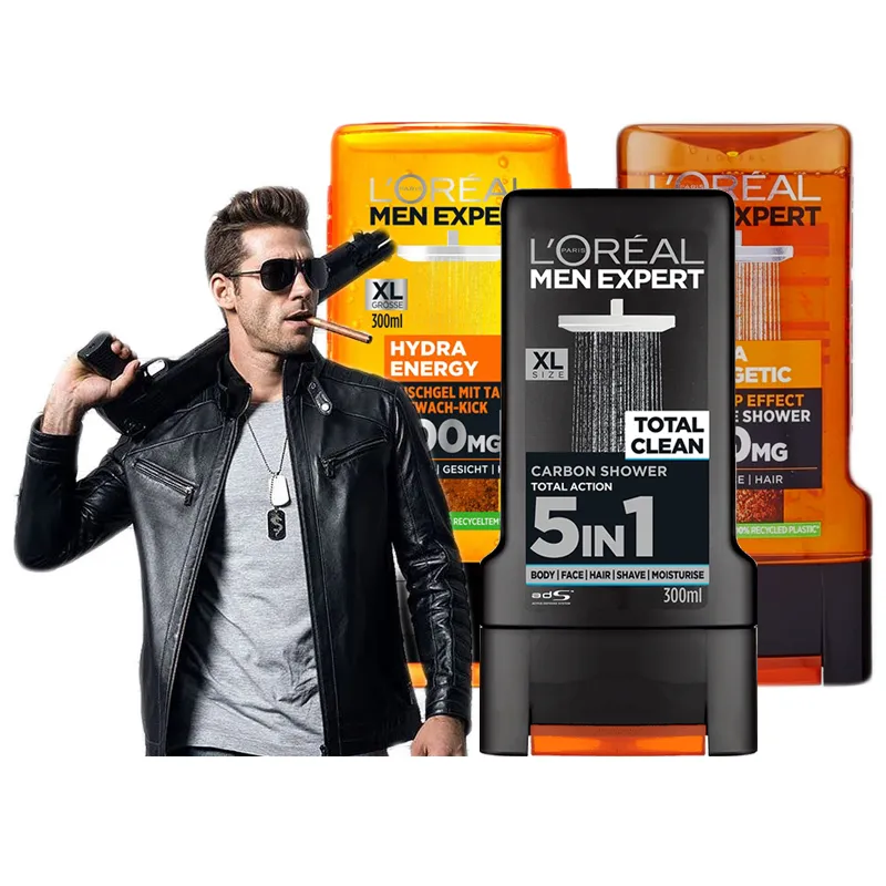LOREAL shower gels for men KIT XL 3 pieces ⭐ Laroxy.pl
