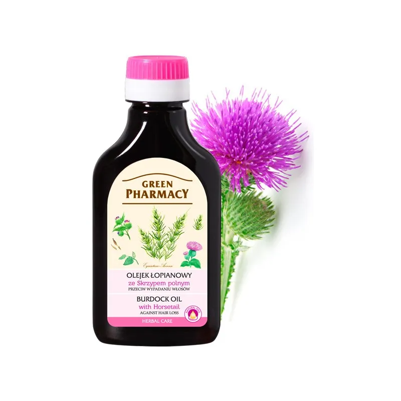Olejek łopianowy ze skrzypem polnym na wypadanie włosów Green Pharmacy 100ml