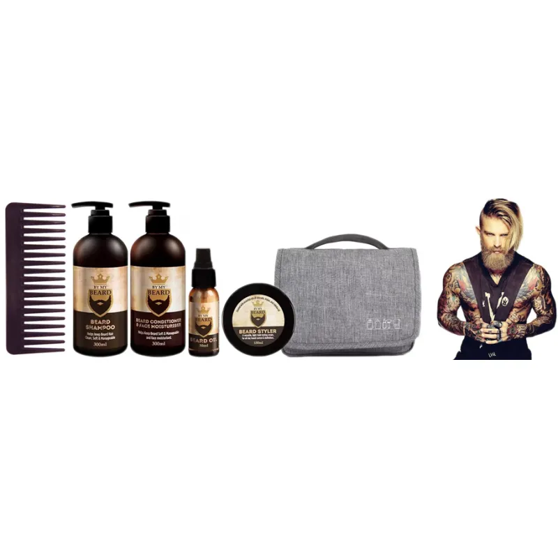 BY MY BEARD beard and mustache grooming kit - Laroxy.co.uk