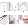 Lace shoelaces without binding elastic BLACK ❤️ Laroxy.pl