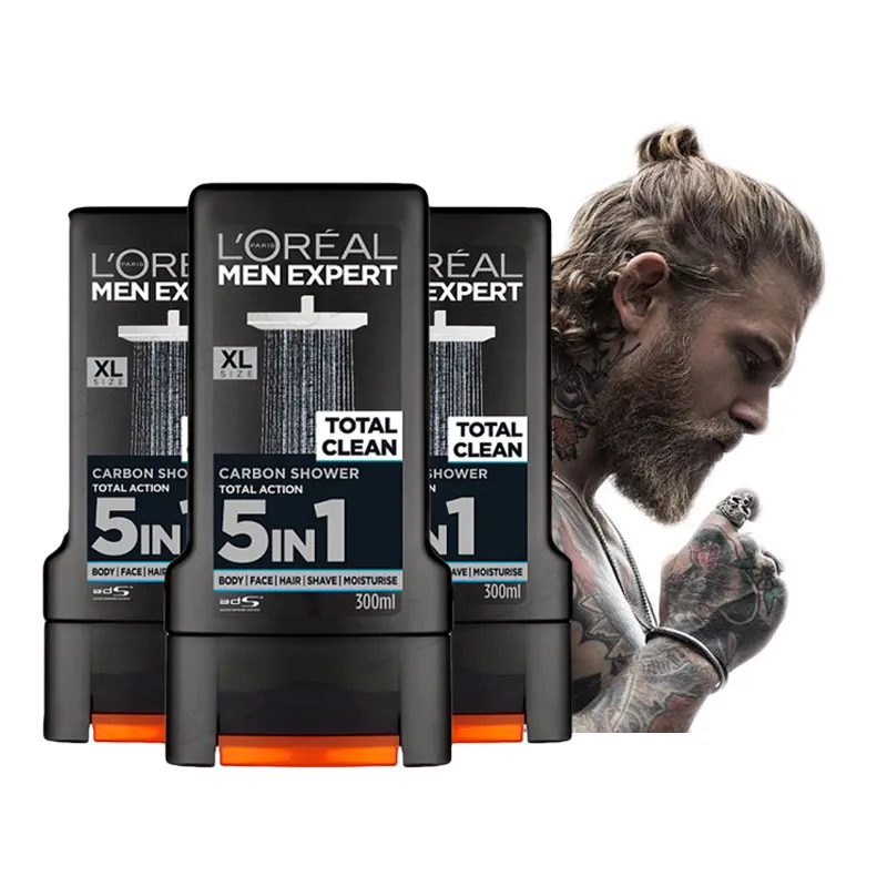LOREAL żele pod prysznic dla mężczyzn ZESTAW XL 3 sztuki ⭐ Laroxy.pl