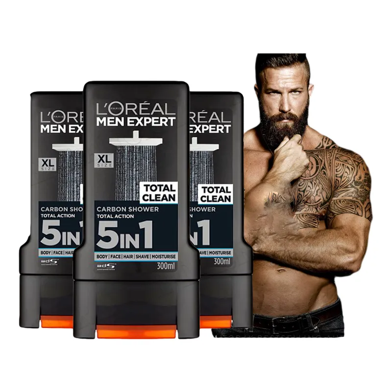 LOREAL shower gels for men KIT XL 3 pieces ⭐ Laroxy.pl