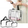 Transparent travel cosmetic bag 3 pieces cocoSpa ⭐ Laroxy.pl