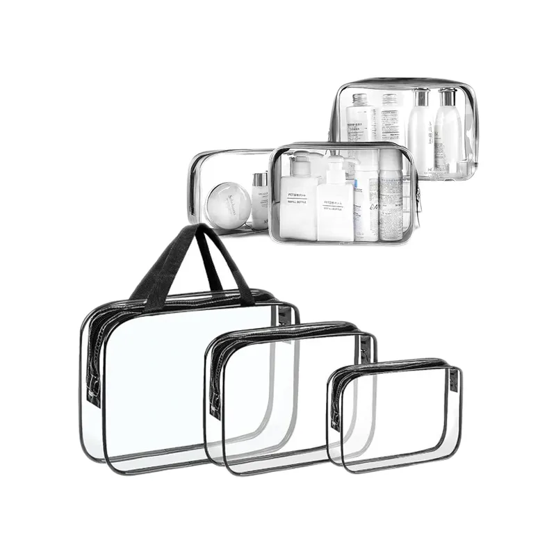 Transparent travel cosmetic bag 3 pieces cocoSpa ⭐ Laroxy.pl