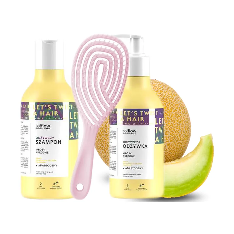 So Flow kosmetyki do włosów kręconych MANGO + SZCZOTKA Zestaw