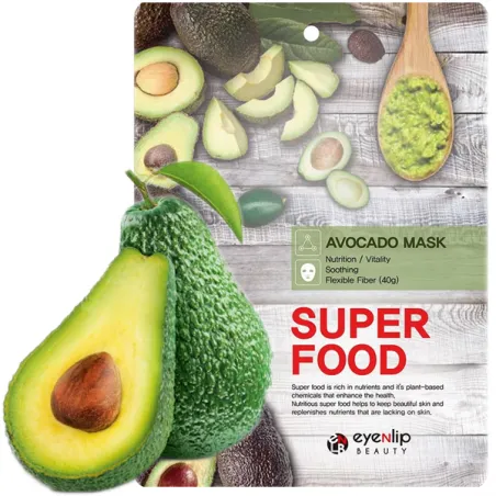 Maseczka na twarz przeciwzmarszczkowa płachcie koreańska Eyenlip Super Food