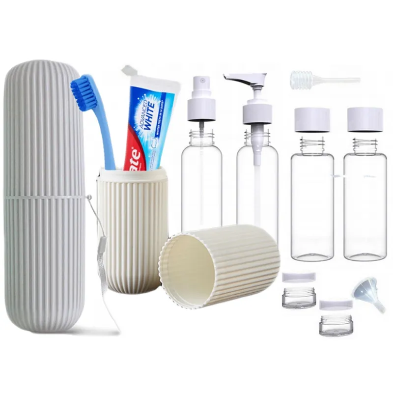 Travel toiletries containers for airplane LARGE SET 💟 Laroxy.pl