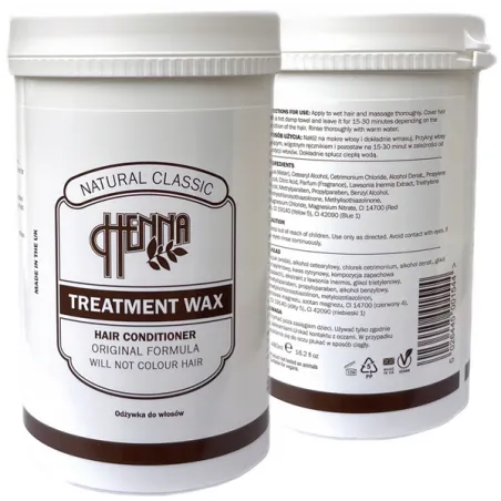 Wax Henna maska do włosów po chemioterapii do włosów wypadających zniszczonych zabiegami rozjaśnianiem na porost włosów 480g