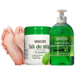 Preparation for foot sweating Salt + Soap set BingoSpa ❤️ Laroxy.pl