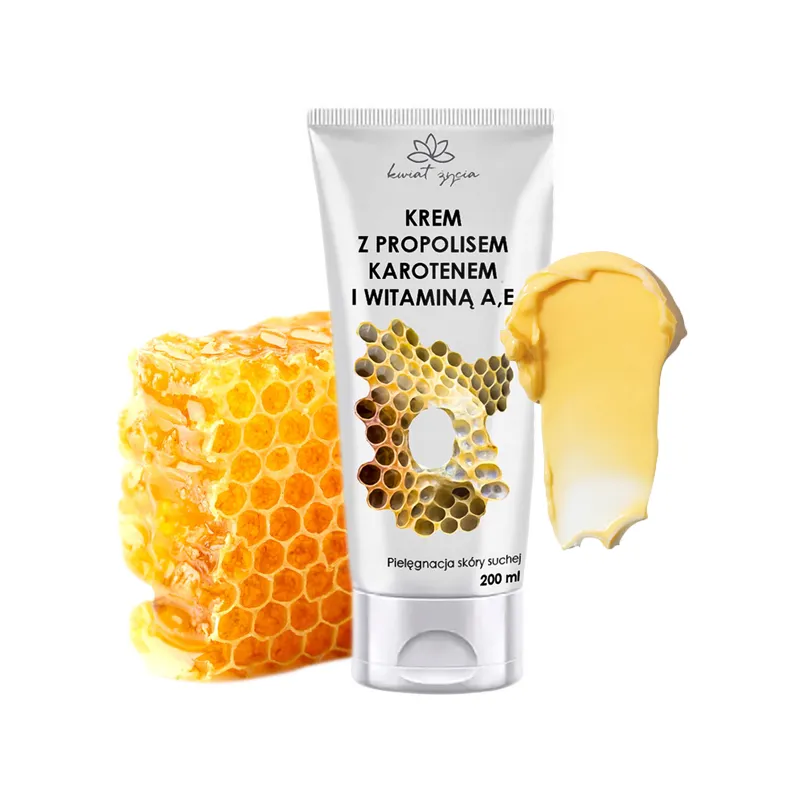 FLOWER OF LIFE cream with propolis carotene vitamin A+E 200ml 🐝 Laroxy