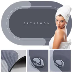 Quick-dry non-slip bathroom mat oval rug ❤️ Laroxy.pl