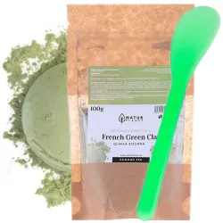 Green clay for acne + spatula for application - Laroxy.pl