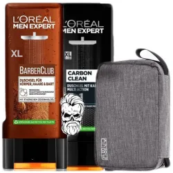 Kosmetyczka męska podróżna rozkładana + żele Loreal 2sztuki