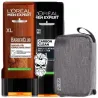 Kosmetyczka męska podróżna rozkładana + żele Loreal 2sztuki