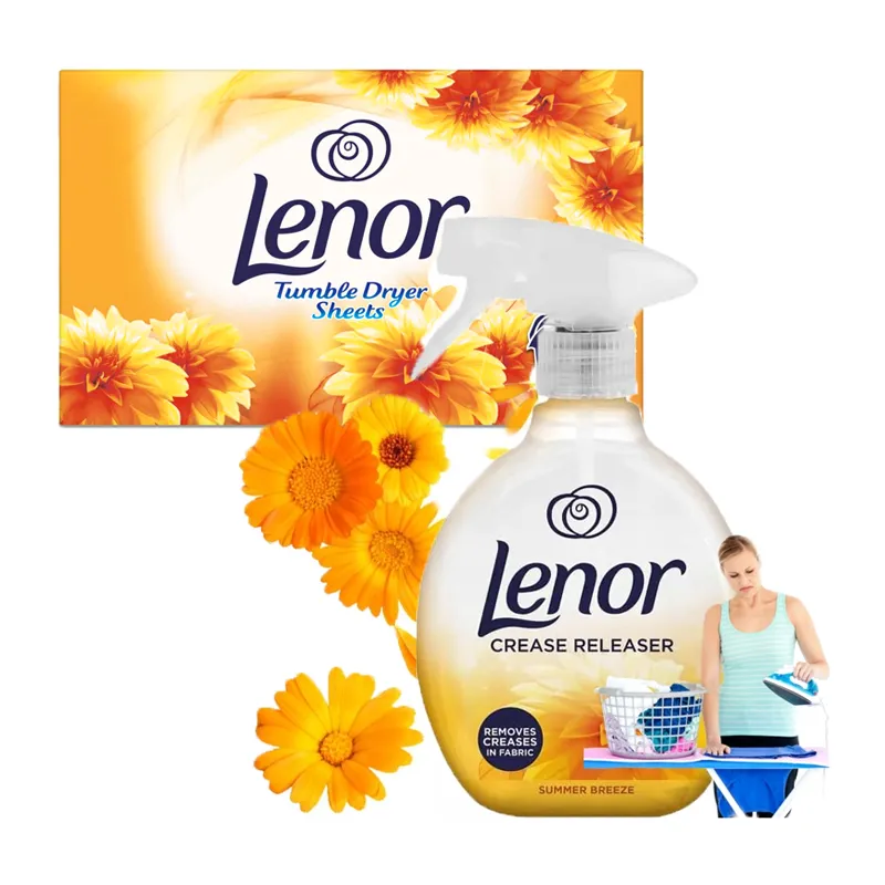 Lenor Żelazko w sprayu płynie do prasowania + Chusteczki zapachowe do suszarki