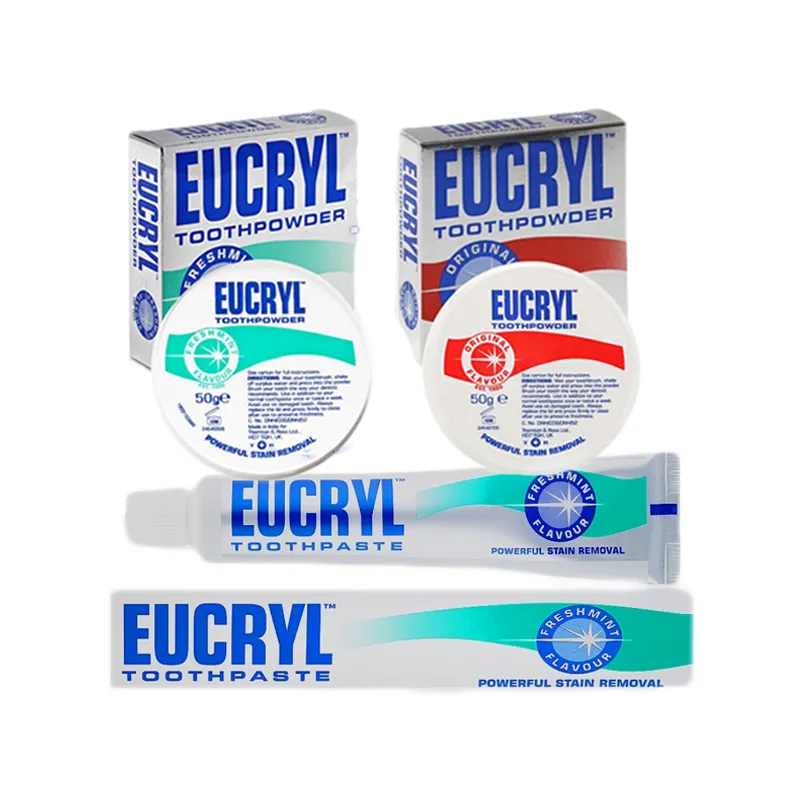 Eucryl pasta do zębów i preparaty do usuwania rozpuszczania kamienia nazębnego z zębów wybielania 2 sztuki