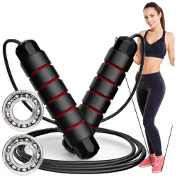 Skakanka z łożyskami do crossfitu ćwiczeń boksu trików skakania do domu