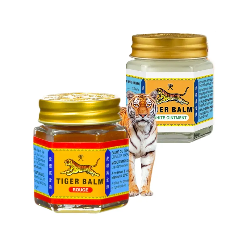 Tiger Balm maść tygrysia rozgrzewająca czerwona + chłodząca biała na plecy ciało głowe w słoiczku ORYGINALNA 2*21ml