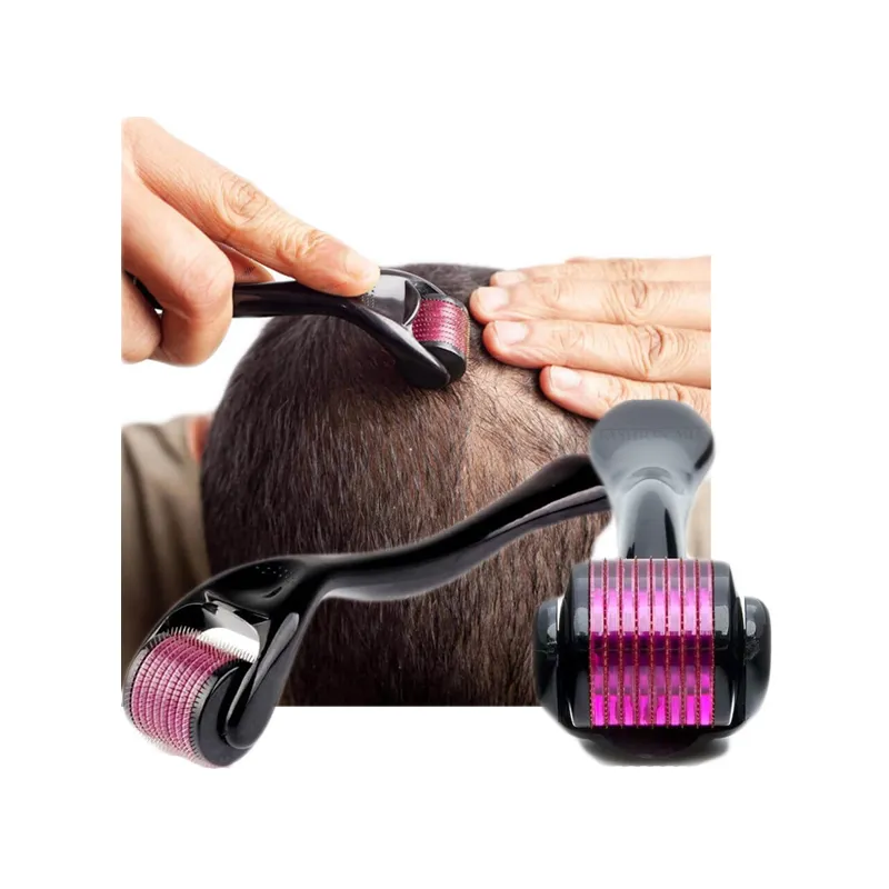 DERMA ROLLER do włosów na porost włosów zakola łysienie do skóry głowy brody