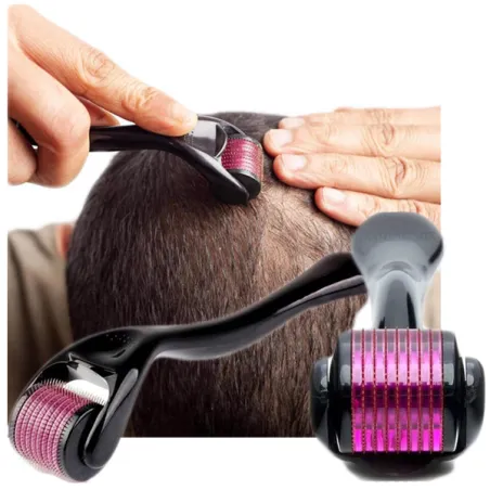 DERMA ROLLER do włosów na porost włosów zakola łysienie do skóry głowy brody