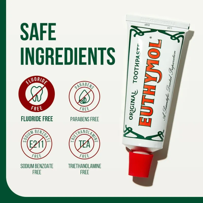 Euthymol pasta do zębów BEZ Fluoru BEZ dwutlenkutytanu ❤️ Laroxy.pl