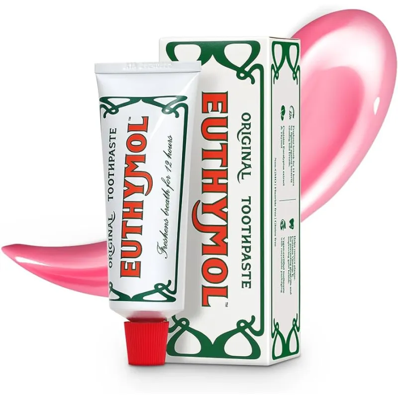 Euthymol pasta do zębów BEZ Fluoru BEZ dwutlenkutytanu naturalna ORYGINALNA 75ml