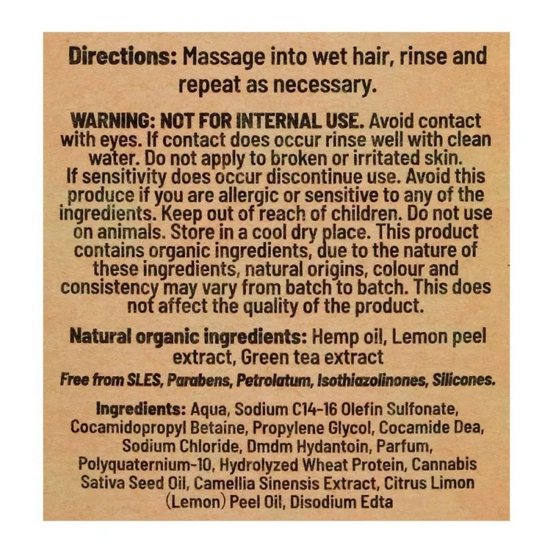 Hemp CBD Hemp oil shampoo - Laroxy.com