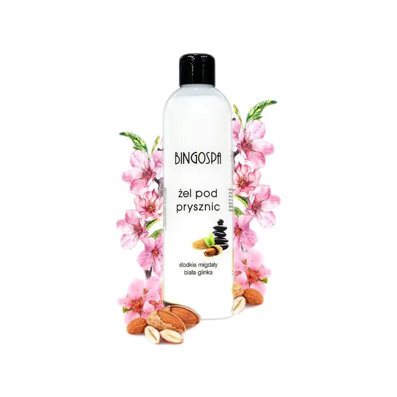 BingoSpa Żel pod prysznic słodkie migdały biała glinka 300ml
