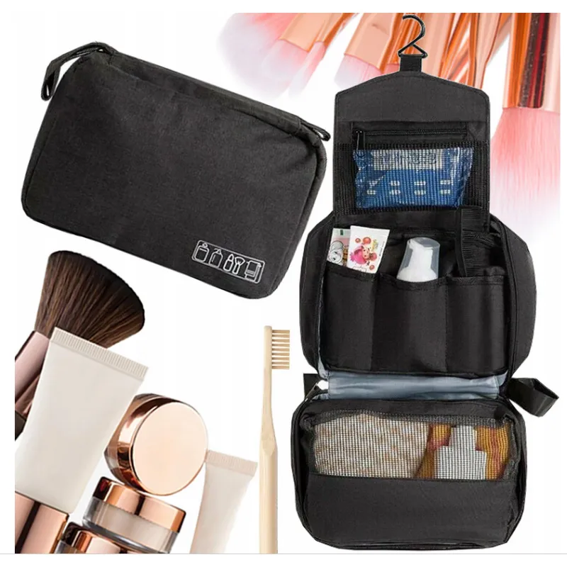 Hanging cosmetic bag with hook hanging travel ❤️ Laroxy