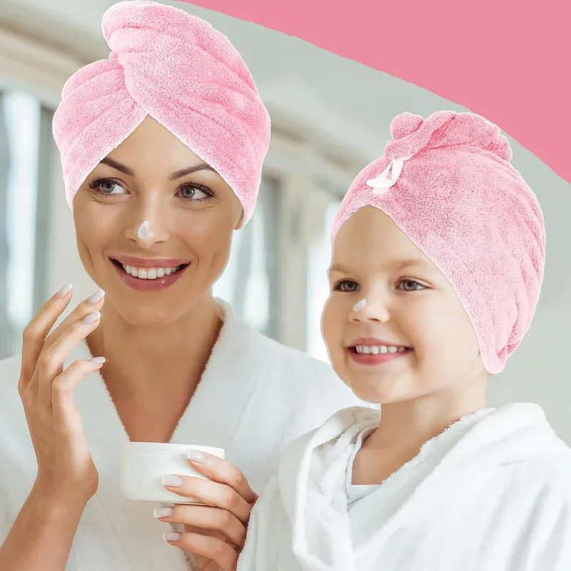 Ręcznik Turban do suszenia włosów z mikrofibry szybkoschnący ❤️ LAROXY