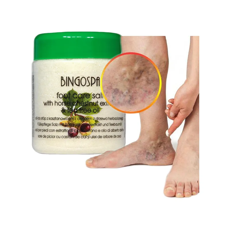 BingoSpa sól na pajączki na nogach popękane naczynka pękające żyły z kasztanowcem 550g