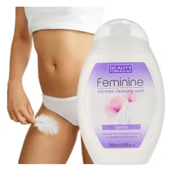 Beauty Formulas nawilżający żel do higieny intymnej dobry płyn przeciwgrzybiczy reguluje Ph pochwy 250ml