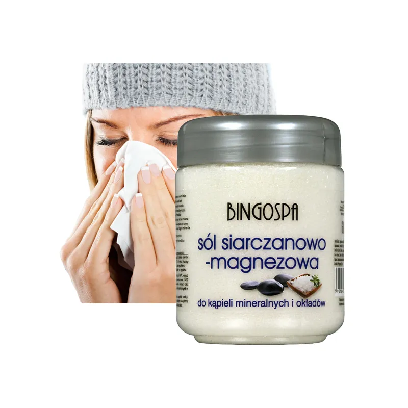 BingoSpa sól do kąpiel na przeziębienie siarczanowo magnezowa do kąpieli i okładów 550g