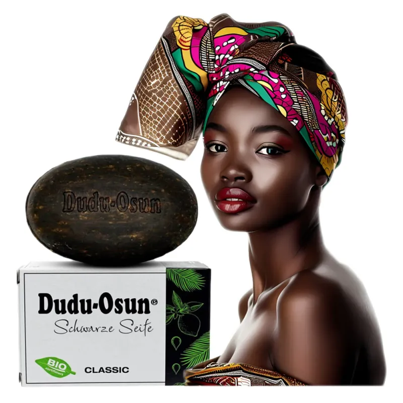 Dudu-Osun mydło czarne do ciała włosów twarzy afrykańskie w kostce naturalne oryginalne z Nigerii 150g
